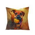 Axyaa Dog Print Linen Pillow Cover 45X45cm