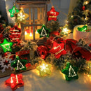 Axyaa Christmas Ball Star Lights Battery-operated Garland Xmas Tree Home Decor