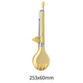 Axyaa Silicone & Stainless Steel Food Tongs for BBQ, Camping, Baking & Cooking