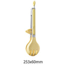 Axyaa Silicone & Stainless Steel Food Tongs for BBQ, Camping, Baking & Cooking