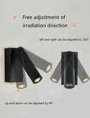 Axyaa Adjustable Angle LED Wall Lamp for Hotel Bedroom Reading - Rotatable Spotlights