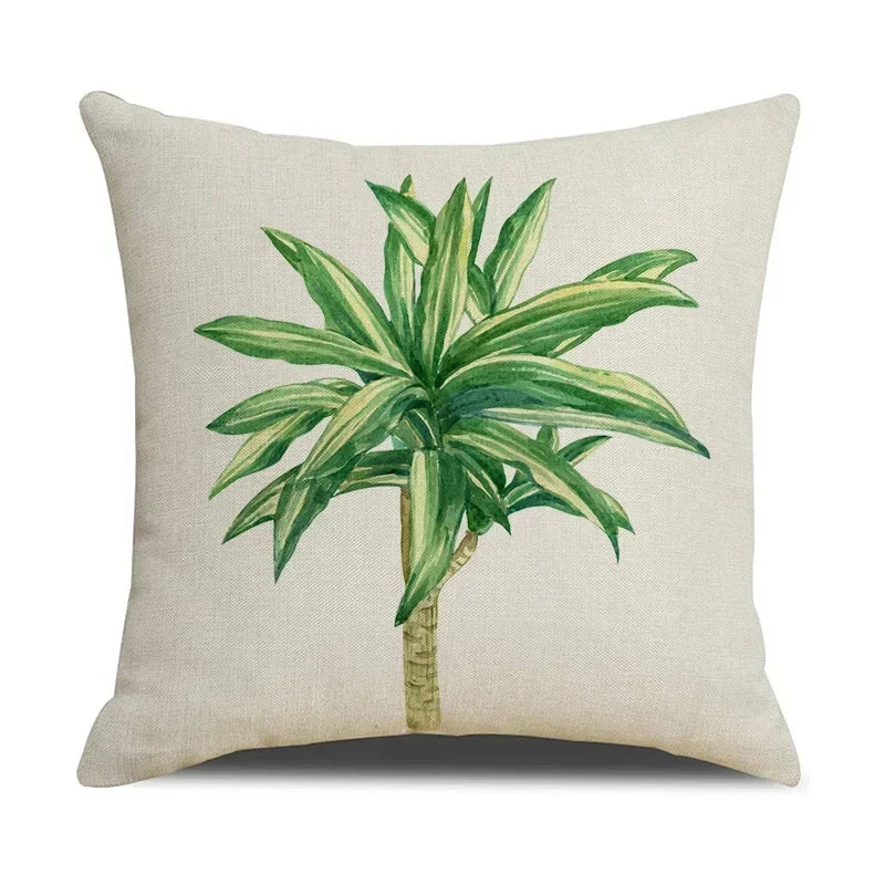 Axyaa Botanical Linen Pillowcase - Ins Style Home Decor - 45CM