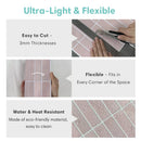 3D Pink Tile Stickers by Axyaa | Self-adhesive for Kitchen & Bathroom | Water Mold Resistant