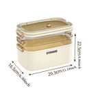 Axyaa 3-Tier Transparent First Aid Organizer Box with Lockable Pill Case