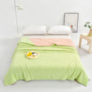 Axyaa Cool Silk Summer Quilt in Solid Color AB Version, Breathable and Lightweight