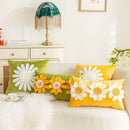 Axyaa Green Velvet 3D Floral Petals Cushion Cover 45x45cm 30x50cm Luxe Home Decor
