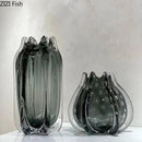 Axyaa Pomegranate Glass Vase for Flowers Arrangement and Table Decoration