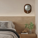 Axyaa Brass Wall Light Wood Parlor Bedroom Sconce E27 Bulb Copper Silver Gold
