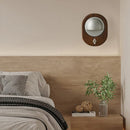 Axyaa Brass Wood Wall Light, E27 Bulb Sconce in Gold/Silver/Copper for Bedroom Parlor Dining Room