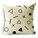 Axyaa Geometric Lines Monochrome Pattern Pillowcase for Stylish Décor