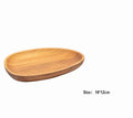 Axyaa Acacia Wood Plate Set for Serving Cake, Dessert, Fruit, Sushi