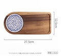 Axyaa Solid Wood Breakfast Tray Walnut Dried Fruit Dim Sum Bread Western Food Tray