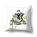 Axyaa Cartoon Animals Plush Cushion Cover 45x45cm Cute Cats and Dogs Pillowcase
