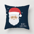 Axyaa Merry Santa Christmas Cushion Covers for Sofa, Bedroom, Car - Festive Pillow Cover