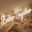 Axyaa Better Together Neon Sign - Dimmable Lighting for Wedding, Bedroom, Party