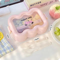 Axyaa Kawaii Bento Box Set with Spoon and Fork - Microwave Safe Lunch Container