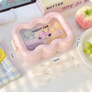 Axyaa Kawaii Bento Lunch Box Set with Spoon and Fork, Microwave Safe Food Containers