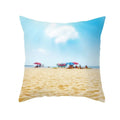 Axyaa Summer Beach Vacation Blue Pillow Case - Seaside Hotel Sofa Decoration