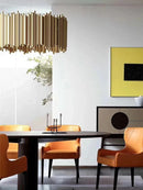 Axyaa Pipe Organ LED Chandelier: Modern Grand Staircase Pendant Light for Home Living Room
