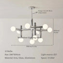 Axyaa Glass Hanging Lamps, LED Chandelier for Living Room, Bedroom, Shop & Bar