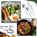 Axyaa Stainless Steel Fork and Spoon Set for Dining - 16 pieces