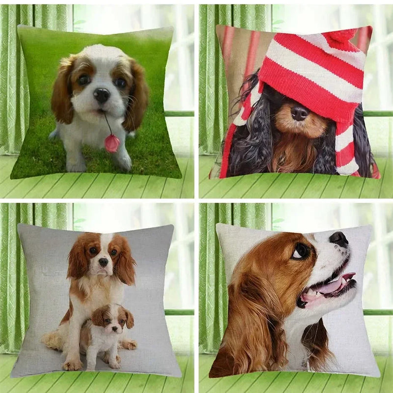 Axyaa Cavalier King Charles Spaniel Sofa Cushion Cover - Home Decor & Party Accessory
