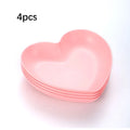 Axyaa Heart-Shaped Snack Plate Set of 6