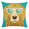 Funny Dog Driving Pattern Cushion Cover - Axyaa Decorative Pillow Case