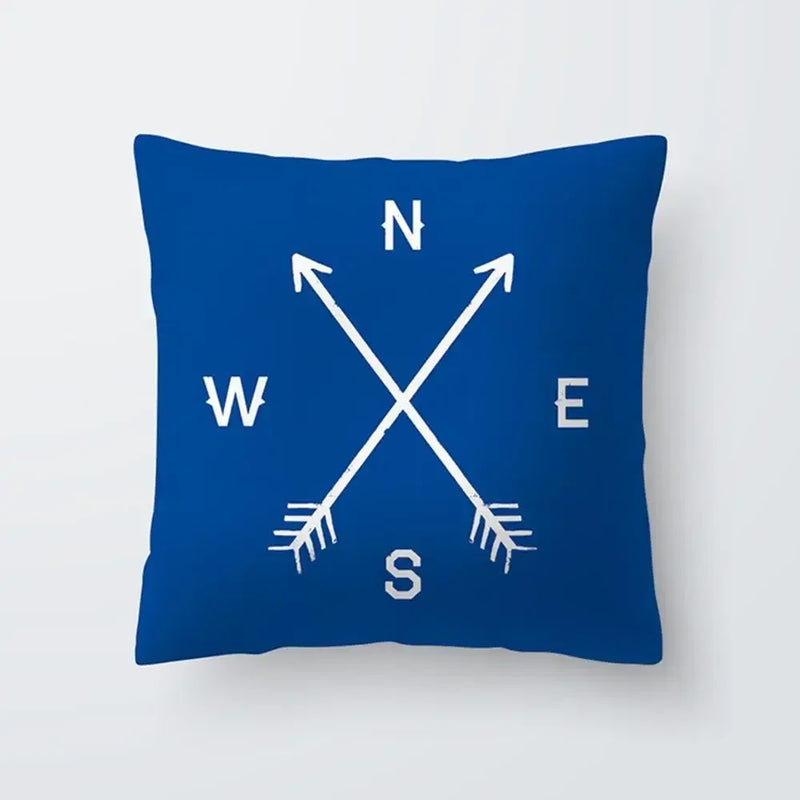 Axyaa Simple Modern Blue Pillowcase for Home Decor
