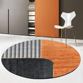 Light Luxury Round Rug by Axyaa: Stylish Teen Room Decor, Living Room Accent, Bedroom Mat