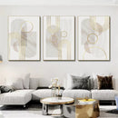 Modern Geometry Marble Gold Line Canvas Art Print by Axyaa