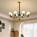 Golden Axyaa 6-Head Indoor Chandelier Pendant Light for Bedroom, Living Room, Restaurant