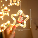 Axyaa Christmas LED Star Circle Fairy Lights USB Curtain Decor