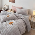Axyaa Premium Rabbit Velvet King Bed Set: Soft, Warm, Cozy Duvet, Sheets