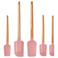 Axyaa Silicone Scrapers Set | High Temp Cream Cake Spatula | Kitchen Bakeware
