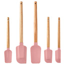 Axyaa Silicone Scrapers Set | High Temp Cream Cake Spatula | Kitchen Bakeware