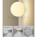 Axyaa Modern Round Glass Wall Light Nordic Design with LED G9 Sconces