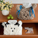Axyaa Plush Cartoon Dog Napkin Holder: Cute Tissue Storage Box for Home Kitchens