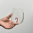 Axyaa 3D Animal Glass Cup, 350ml, Christmas Theme, Cartoon Animal Shape