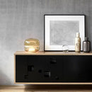 Axyaa Smoky Grey Amber Glass Floor Lamp Luxury Designer Bedroom Night Light