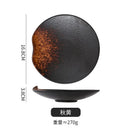 Axyaa Black Sushi Plate & Seafood Salad Ceramic Table Plate Set