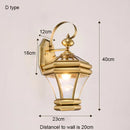Axyaa Nordic Copper Outdoor Wall Light: Waterproof LED Garden Lamp