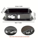 Axyaa Non-Stick Rectangular Cake Pan with Removable Bottom for Cheesecakes & Desserts
