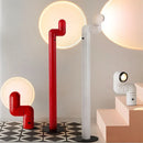 Axyaa Space Age LED Floor Lamp- Red and White Creative Design