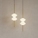 Axyaa White Glass LED Pendant Lamp for Dining Room, Bedroom, Kitchen - Adjustable Metal Wire
