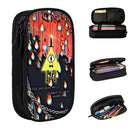 Axyaa Double Layer Pen Box - Gravity Falls Bill Cipher Theme, Large Capacity, Amazing Gift