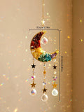 Axyaa Crystal Sun Catcher Prism Ball Moon Rainbow Wind Chimes Home Garden Decoration