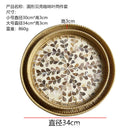 Axyaa Rattan Shell Storage Tray - Handmade Round Plate for Home and Restaurant
