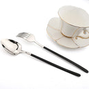 Axyaa 24Pcs Stainless Steel Cutlery Set Silver Western Dinnerware Flatware