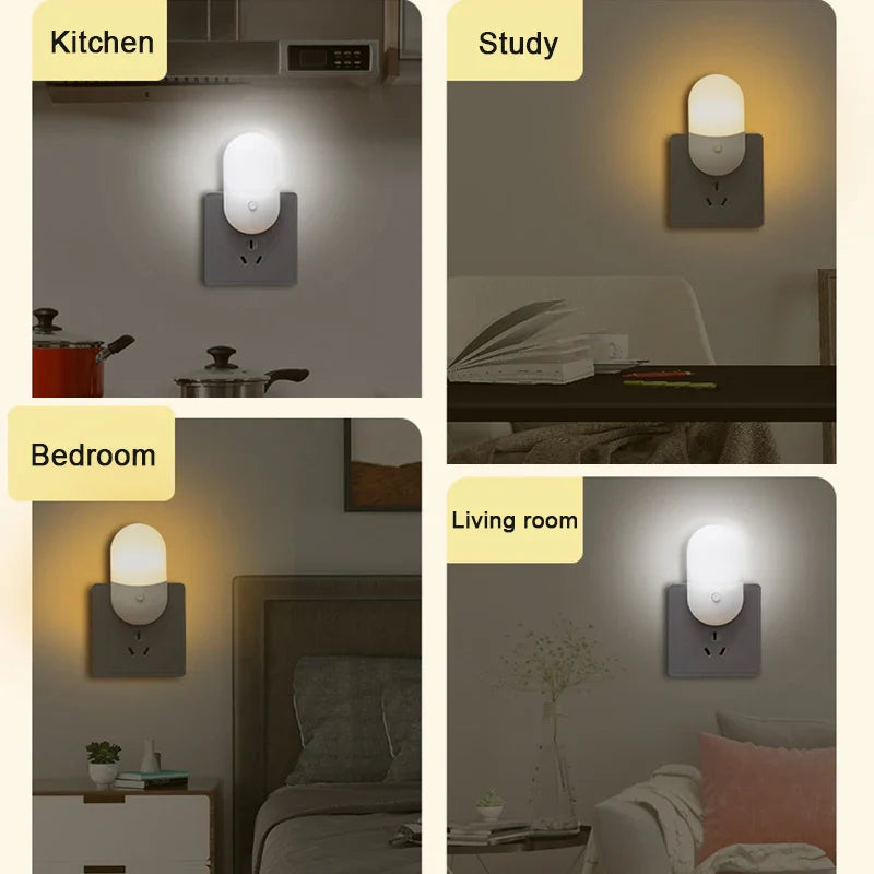 Axya Mini Night Light: Plug-In LED Lamp for Bedside, Baby Feeding, Living Room